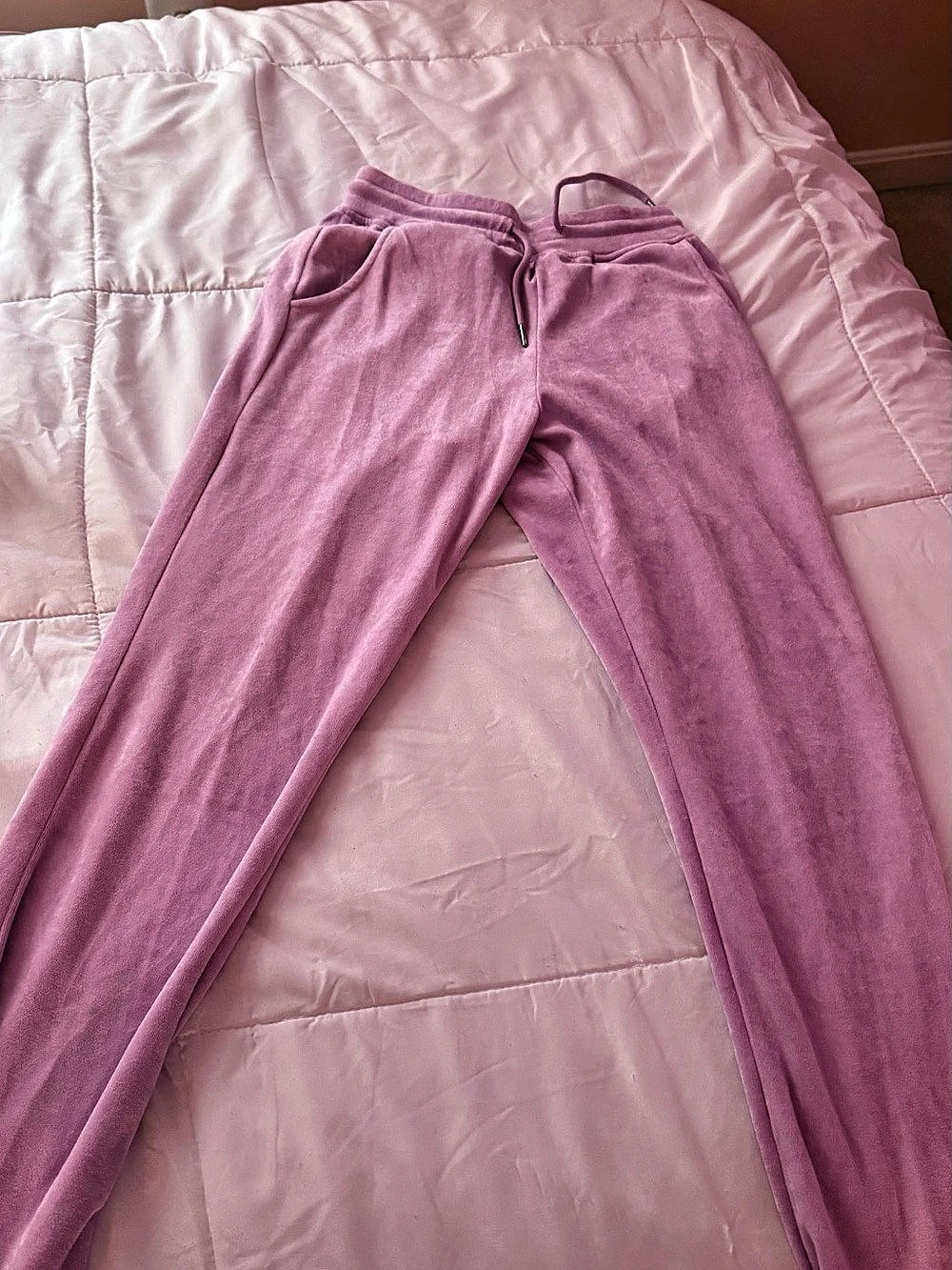 Pink Straight Leg Jogger Pants